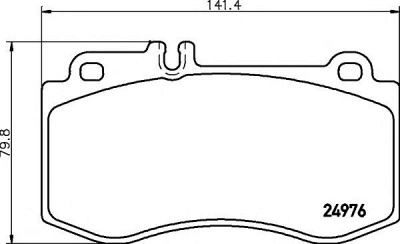 HELLA PAGID 8db355014821 -  Комплект тормозных колодок, дисковый тормоз